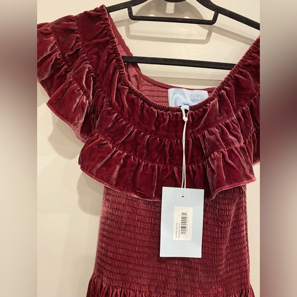 *BRAND NEW* Hill House Akilah Nap Dress Burgundy Velvet NWT - Picture 5 of 6